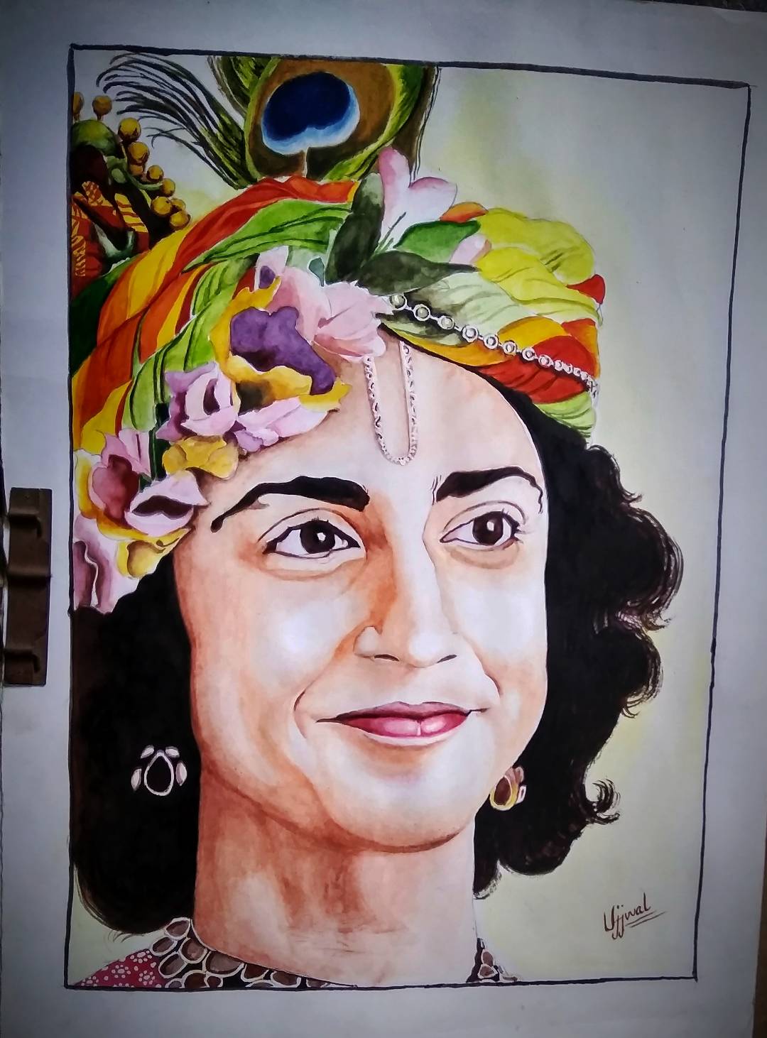 Drawing Sumedh Mudgalkar as Krishna From Radha Krishna TV serial pencil  sketch - YouTube